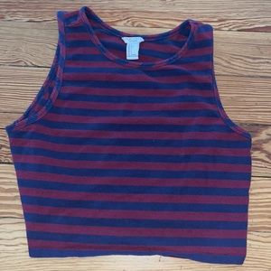 Forever 21 Striped Crop Top